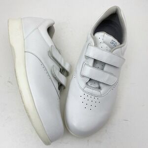 SAS Me Too‎ White Leather Hook Loop Sneakers Womens Size 9WW
